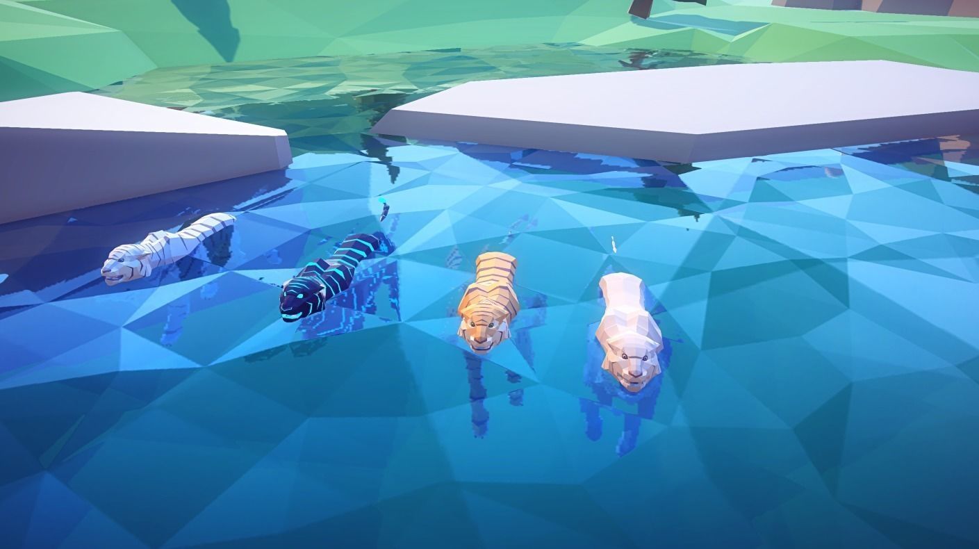 Poly Art Tiger Low-poly 3D model_5