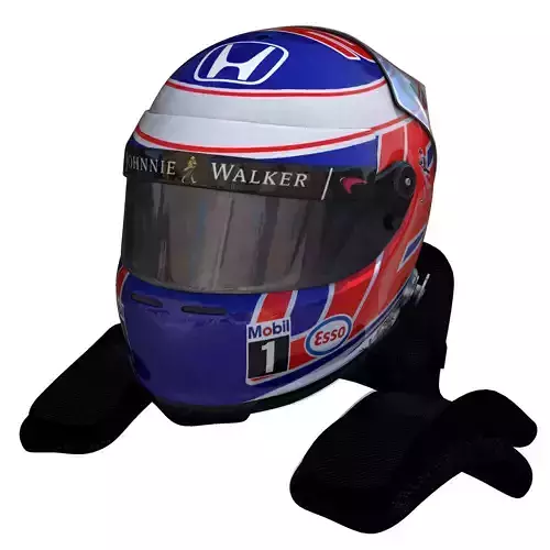 Button Helmet 2016 Low-poly 3D model