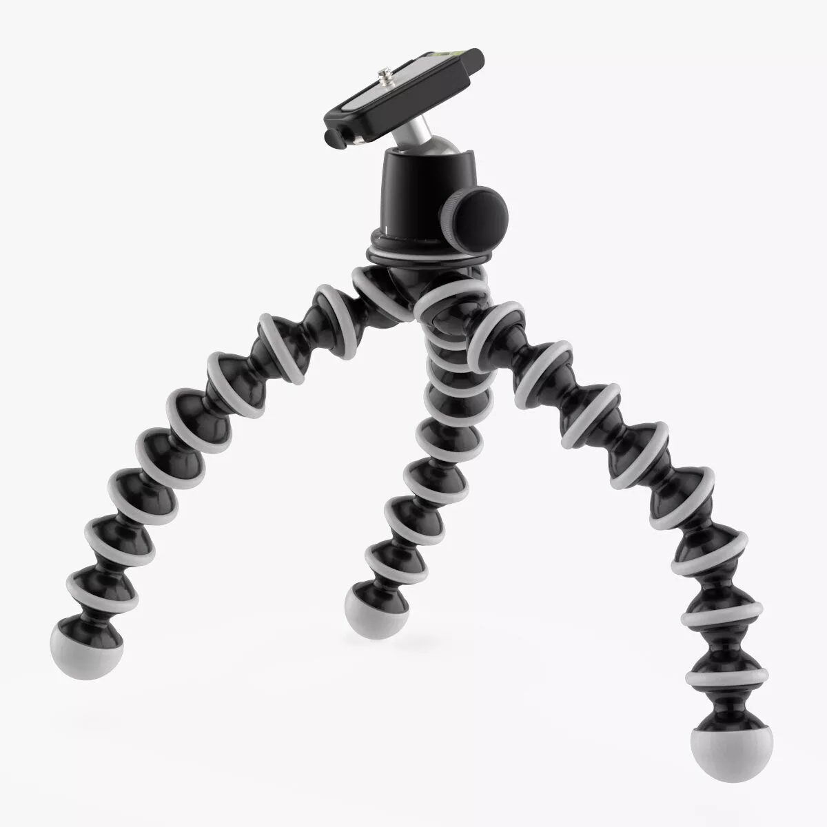 Camera Mount Flexible Tripod White Rigged for Cinema 4D 3D model