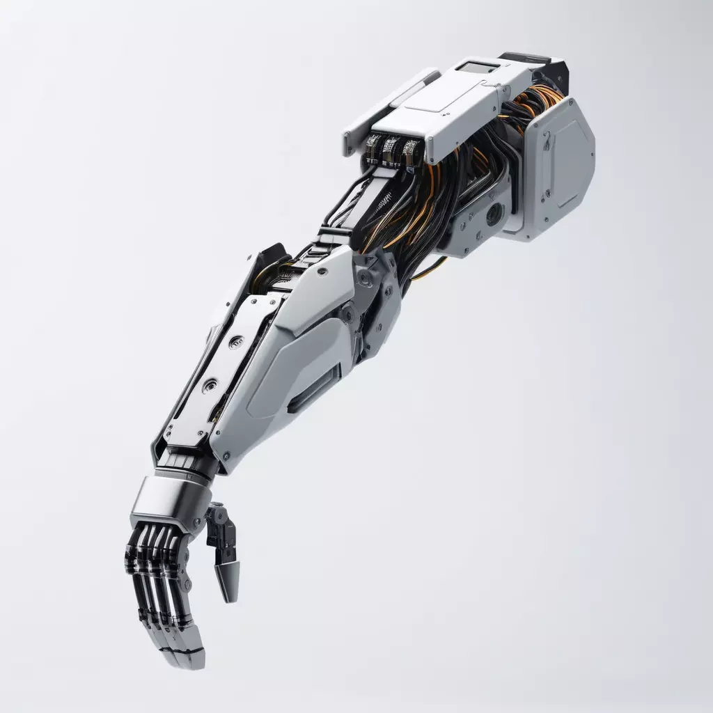 Cybernetic Arm Exposed Wiring 3D model
