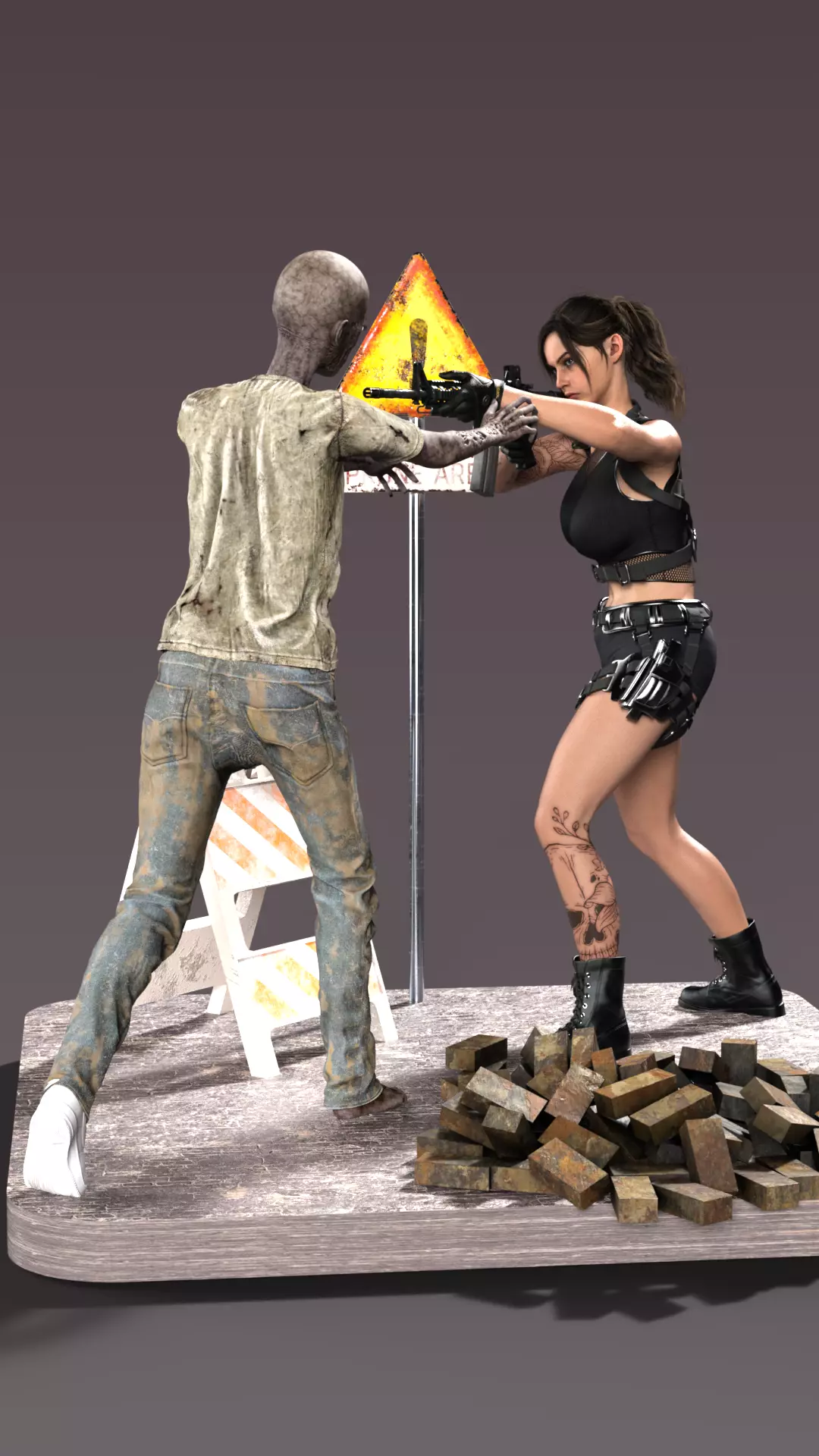 Claire Extreme Survival Raccoon City Outbreak 3D print model