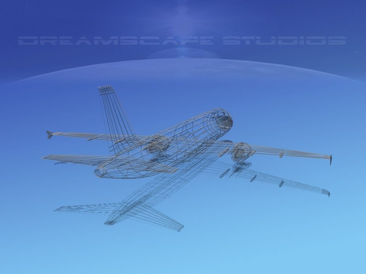 Airbus A320 LP British Midland Low-poly 3D model_1