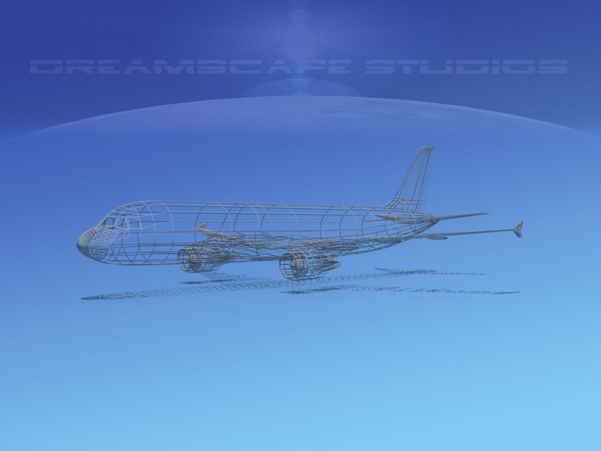 Airbus A320 LP British Midland Low-poly 3D model_2