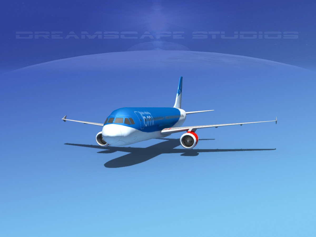 Airbus A320 LP British Midland Low-poly 3D model_5