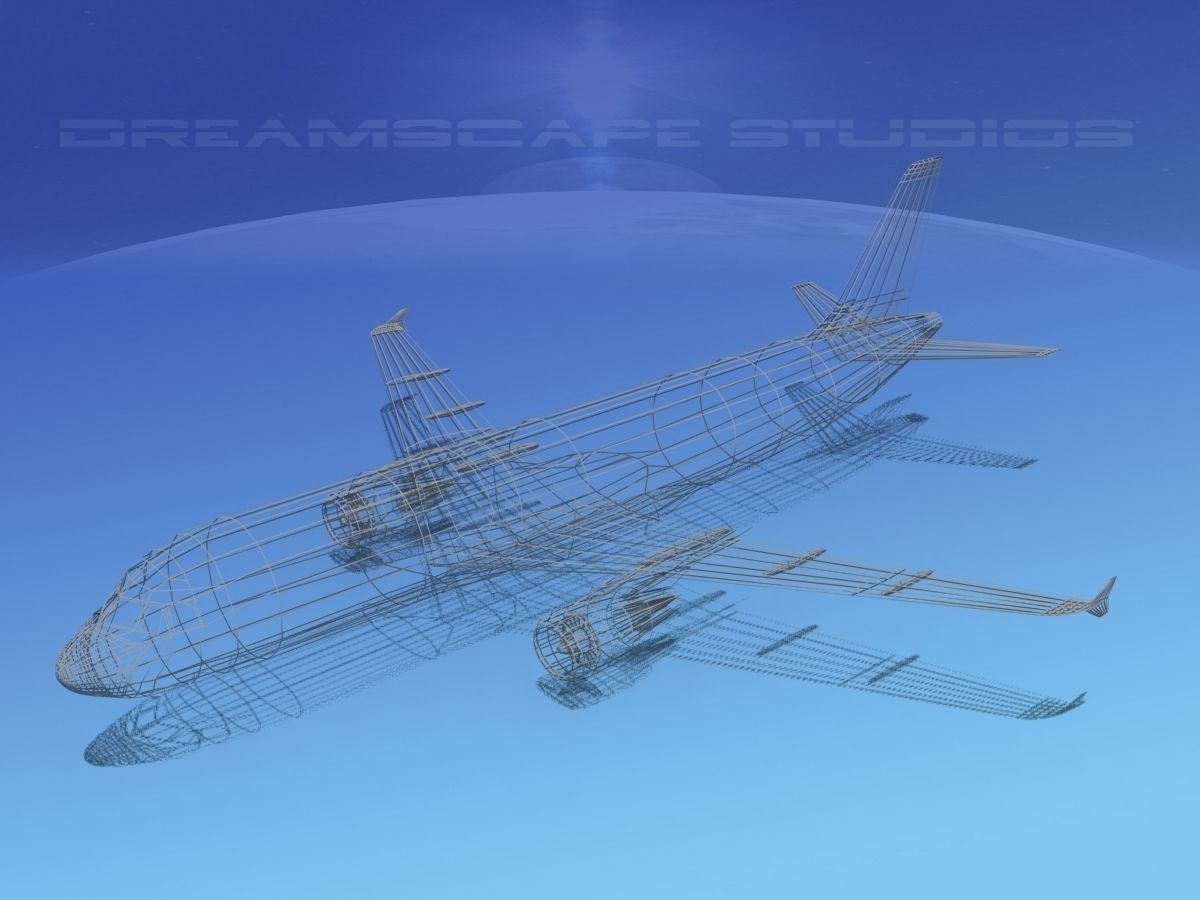 Airbus A320 LP British Midland Low-poly 3D model_4