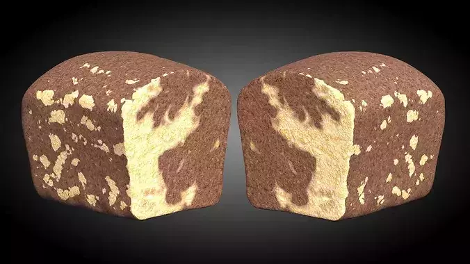 NMA Chocolate Cake 001 Low-poly 3D model 2