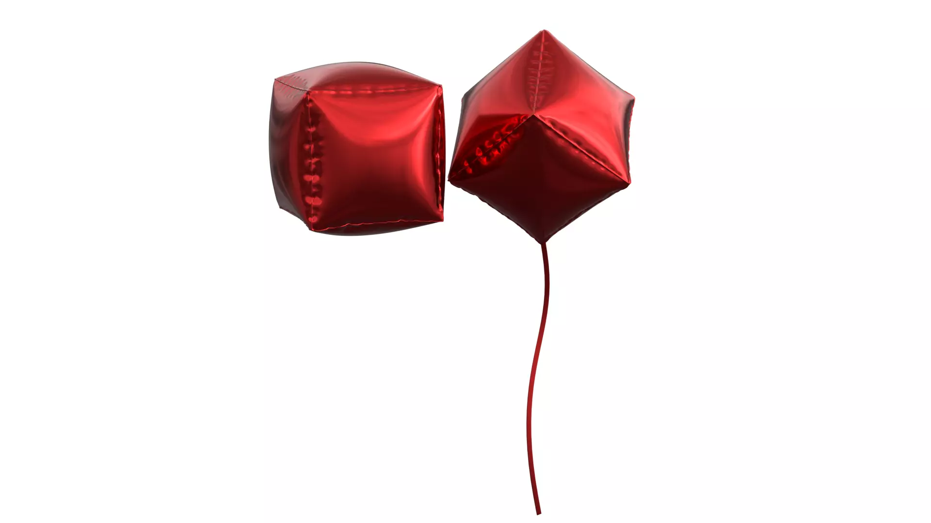 Balloon Cube PBR Low-poly 3D model