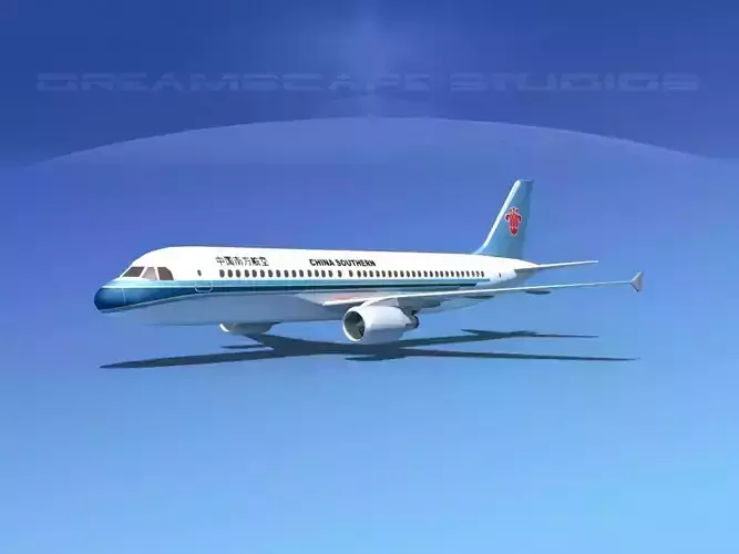 Airbus A320 LP China Southern Low-poly 3D model