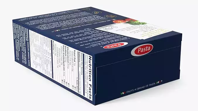 Pasta Shells Box Packaging 3D model 6