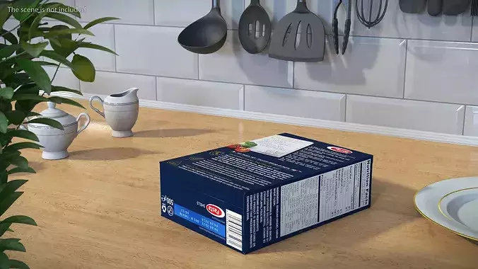 Pasta Shells Box Packaging 3D model 4