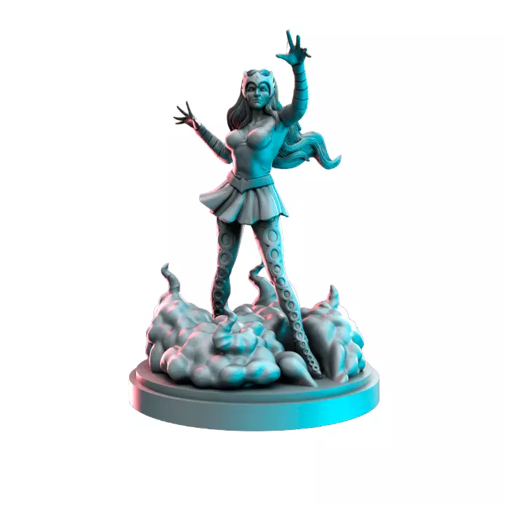 Emerald Sorceress III - Detailed Tabletop Figurine 3D print model