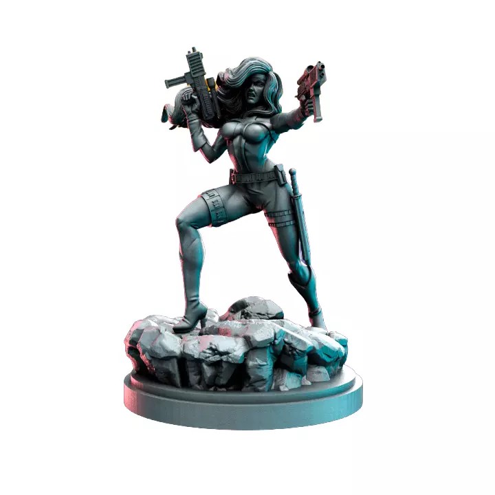 Metallic Merc X - Board Game Miniature STL 3D print model