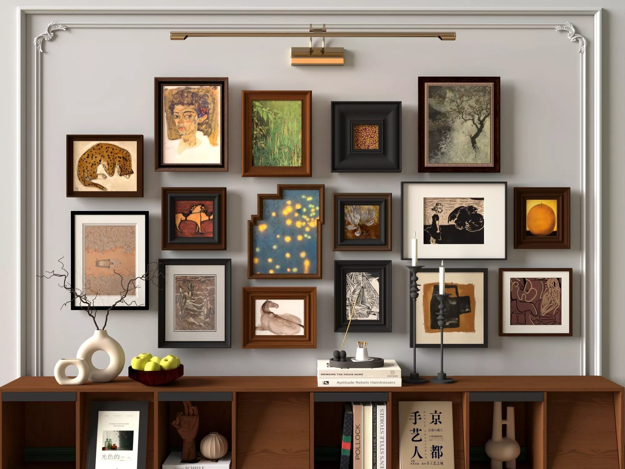 Gallery wall art collection Low-poly 3D model