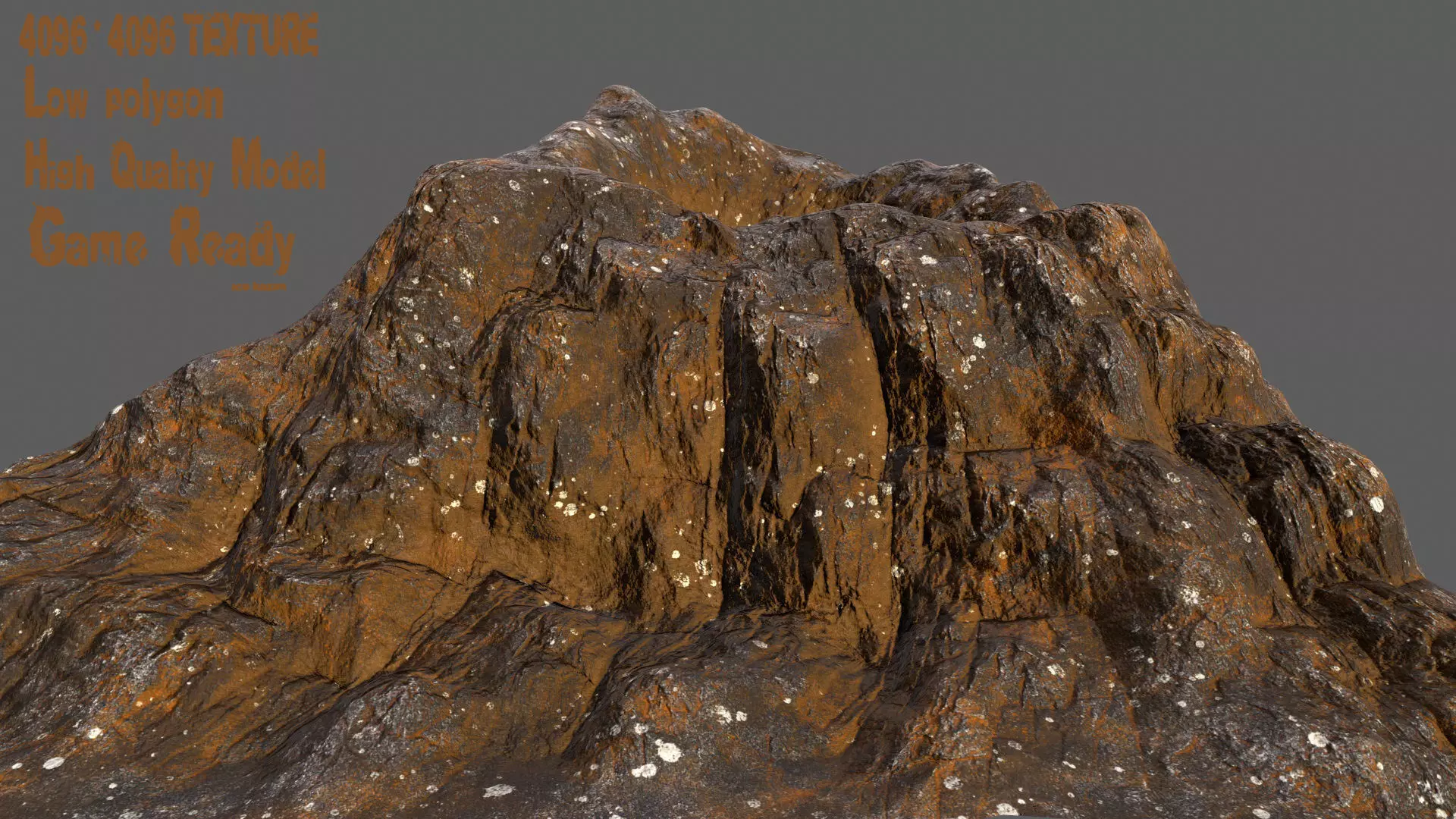 Volcano mountain Low-poly 3D model