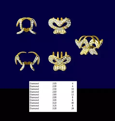 Clip rhinestones and diamonds