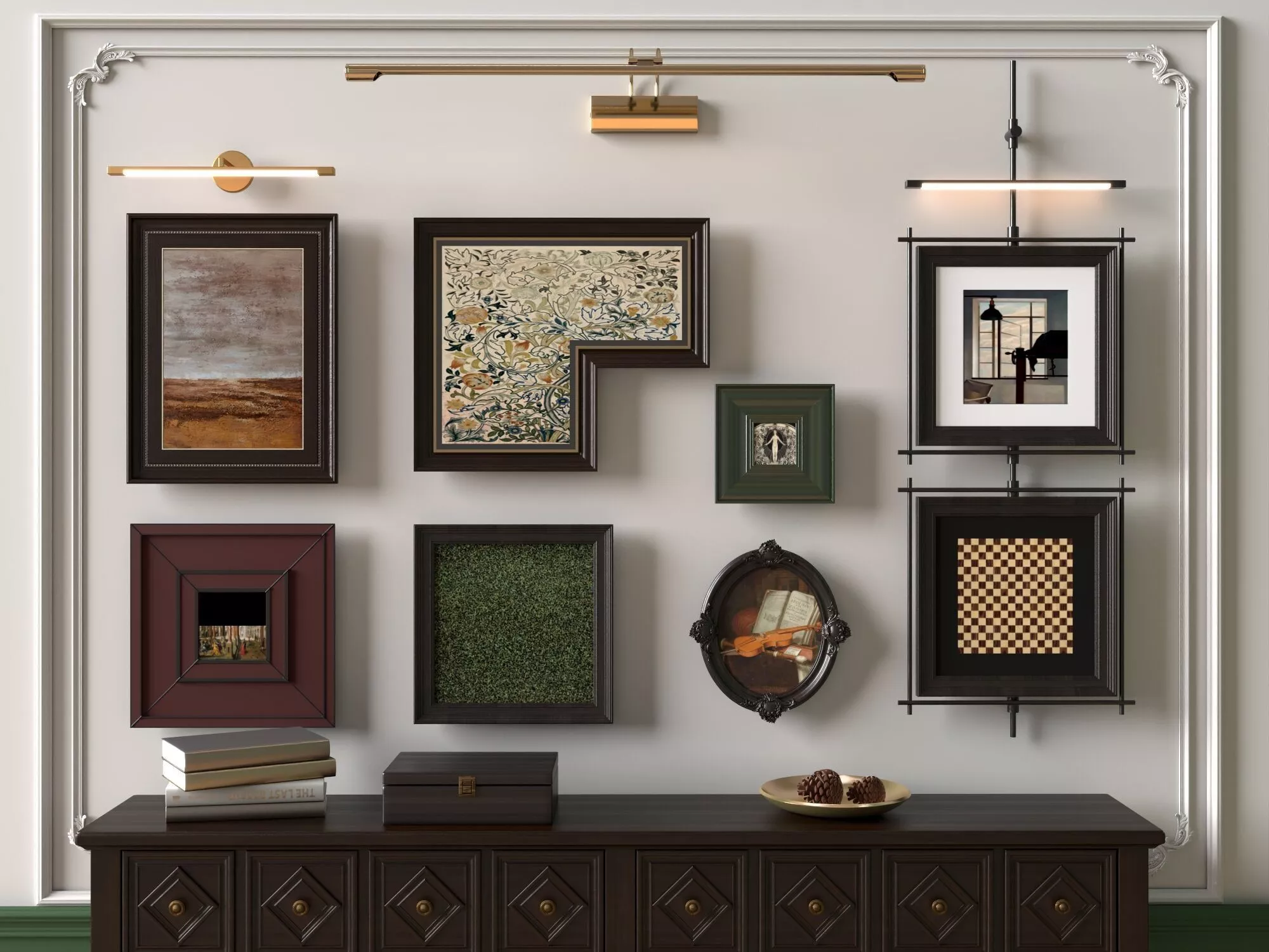 Gallery Wall Art Collection Series Low-poly 3D model