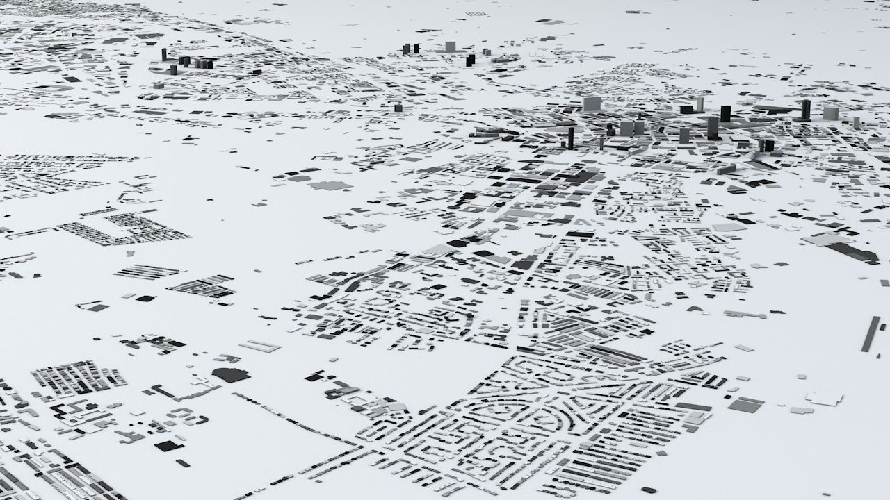 Manchester Streets and Buildings 3D model_1