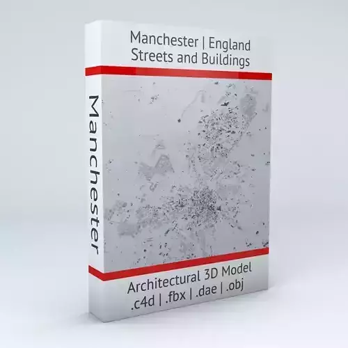 Manchester Streets and Buildings 3D model Manchester Streets and Buildings 3D model
