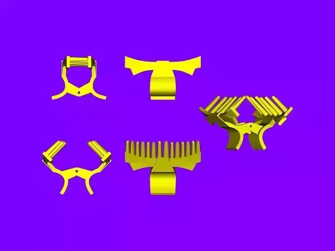 Clip four different hair combs