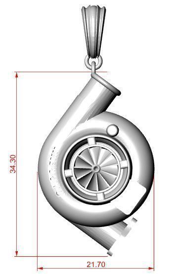 A copy of the GARRETT turbine 3D print model_9