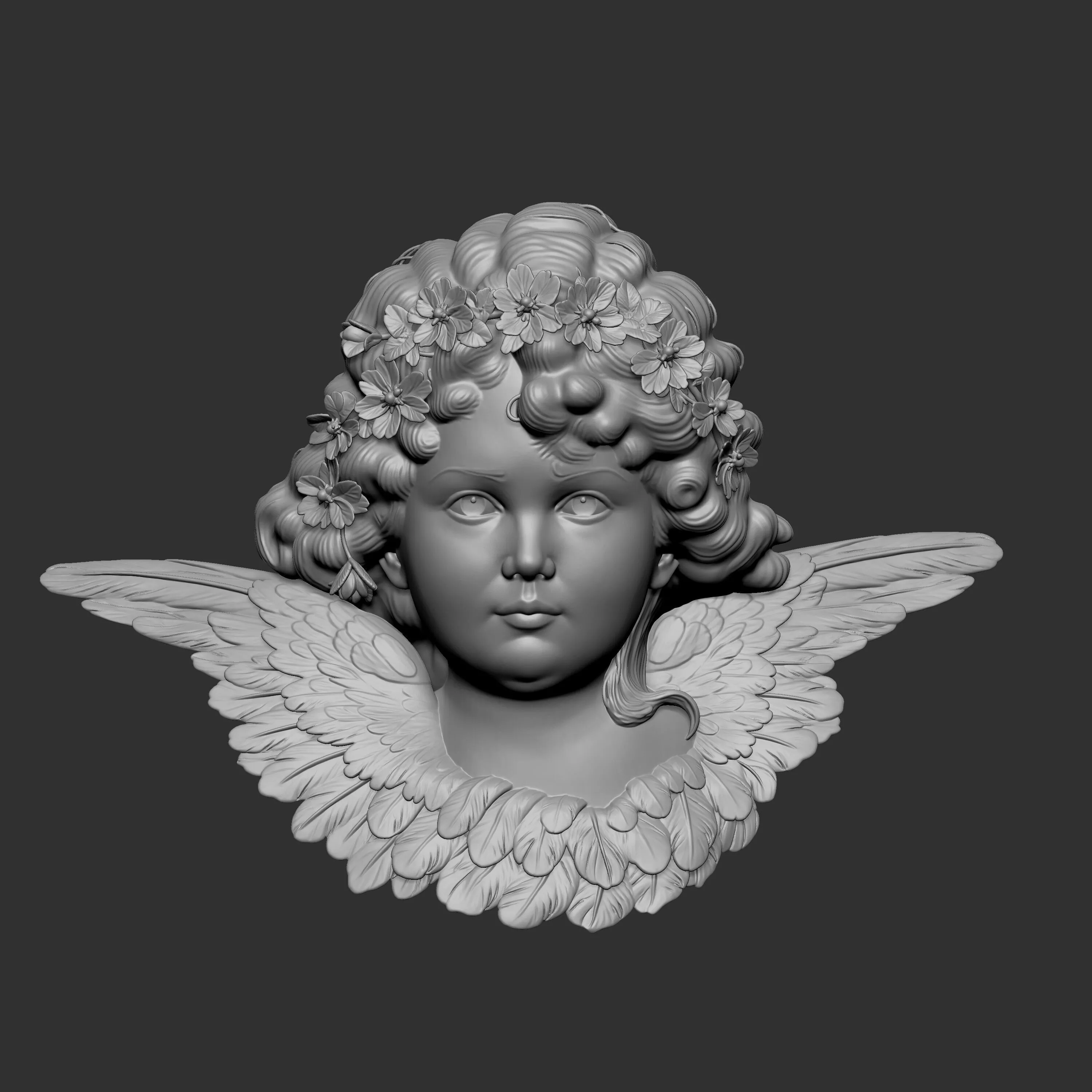 Angel Relief 3D print model