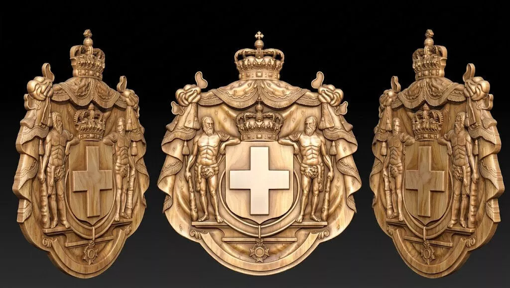 Royal Coat of Arms of Greece Relief 3D print model
