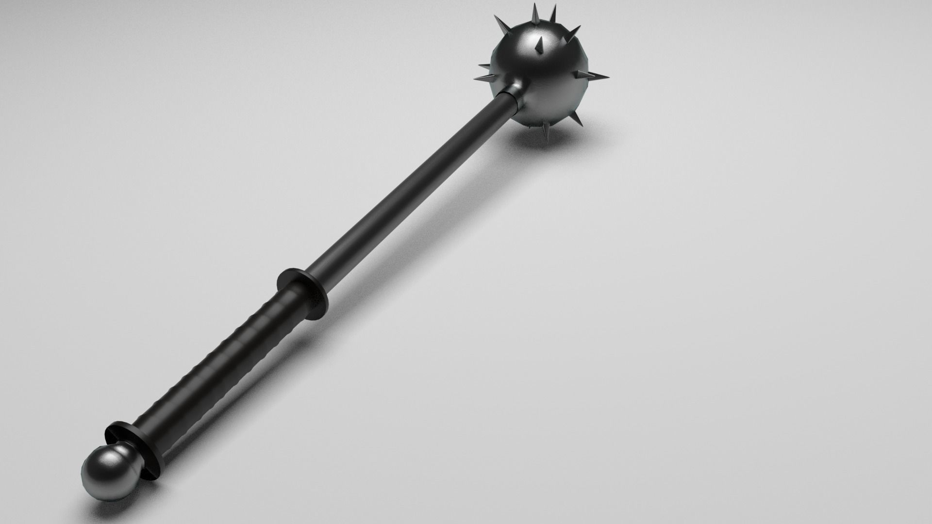 Morning Star Mace Free low-poly 3D model_4