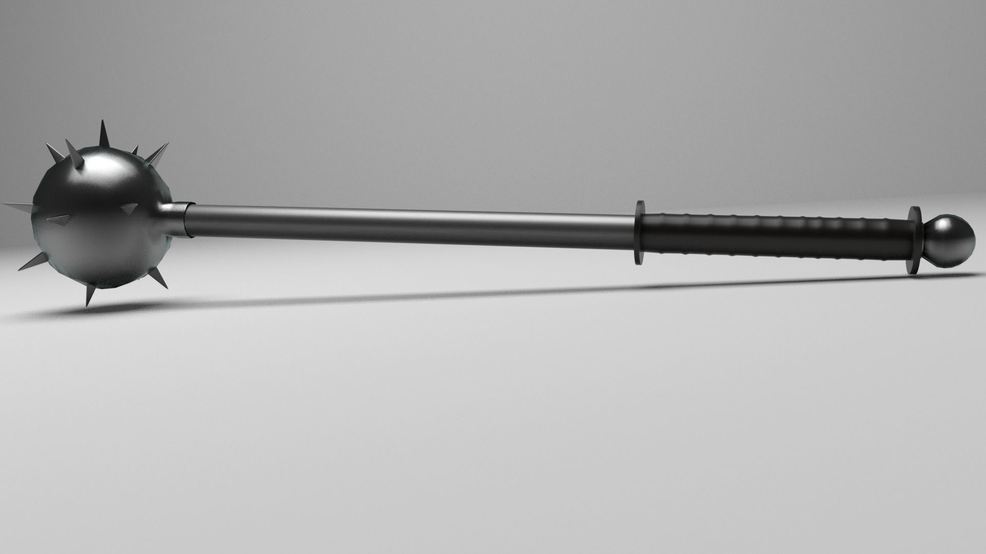 Morning Star Mace Free low-poly 3D model_2