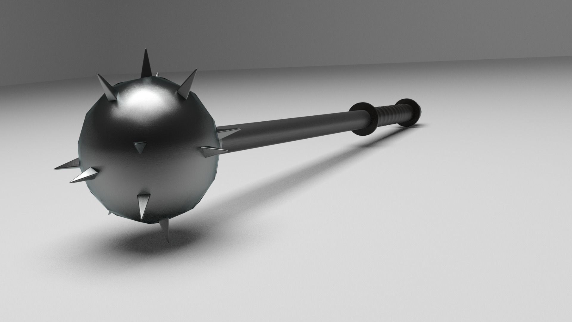 Morning Star Mace Free low-poly 3D model_3