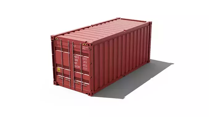 20 Foot shipping container with interior red