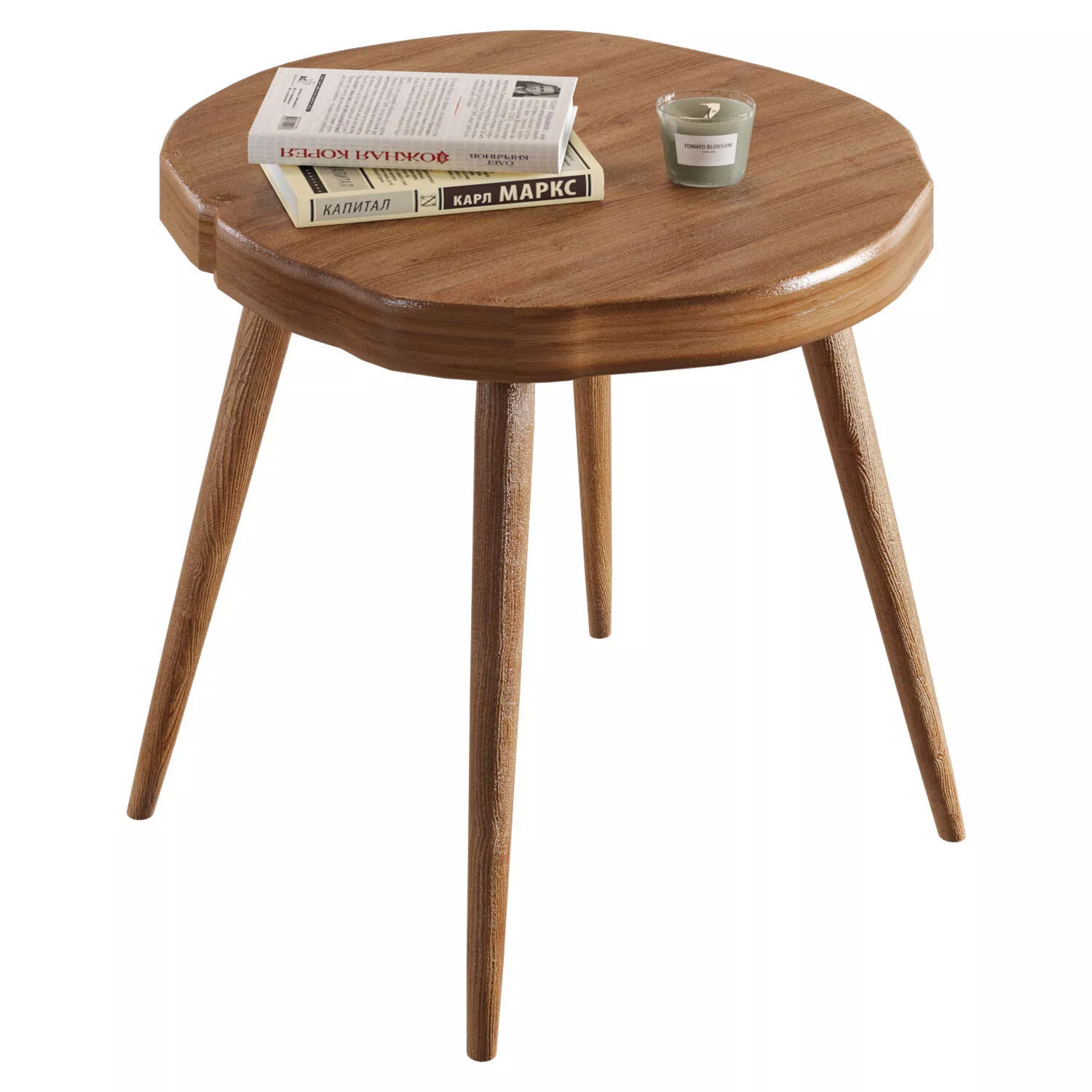 Decorated Coffee Table Low-poly 3D model
