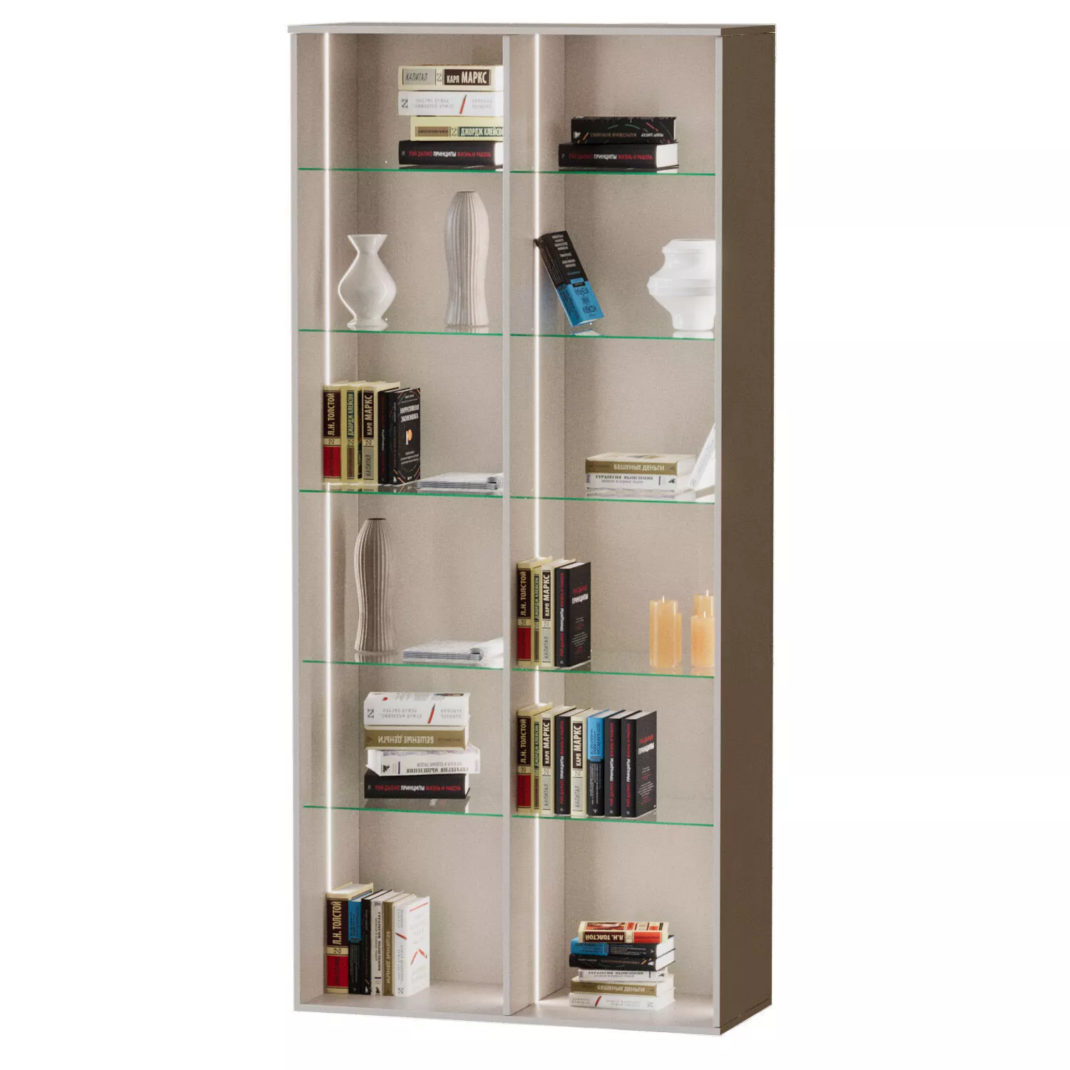 White Bookcase Low-poly 3D model
