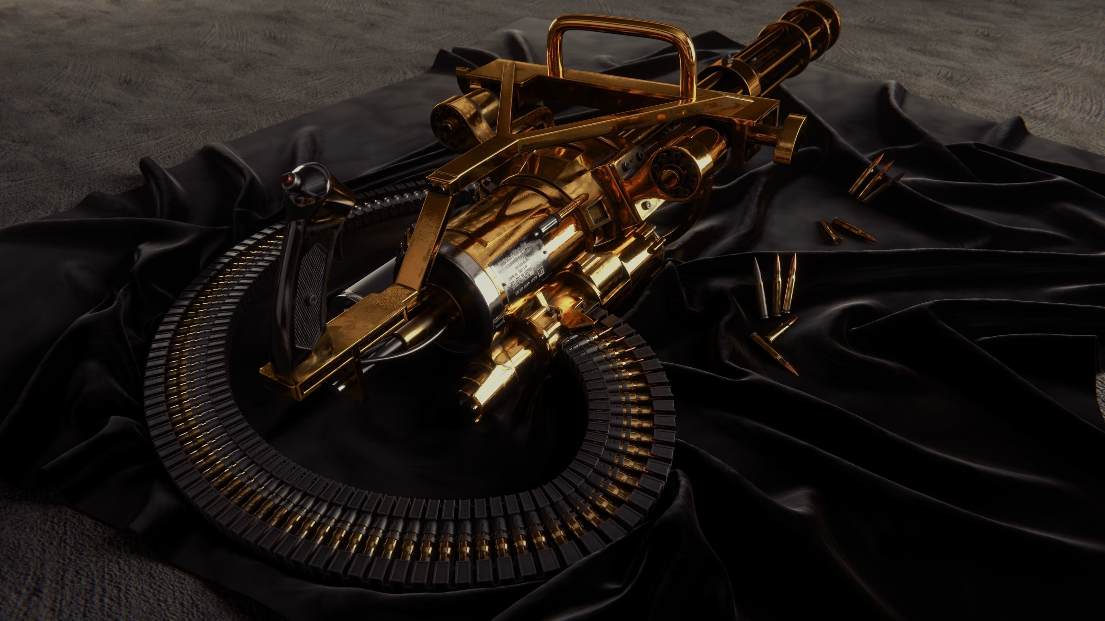 M134 Minigun Low-poly 3D model_1