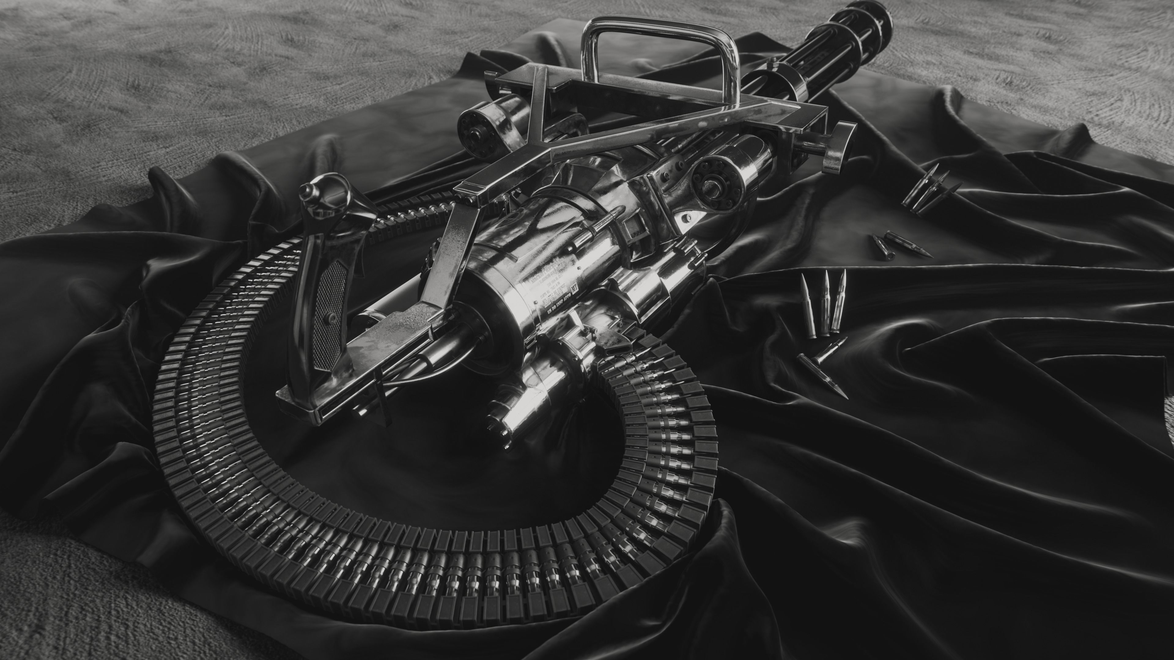 M134 Minigun Low-poly 3D model_2