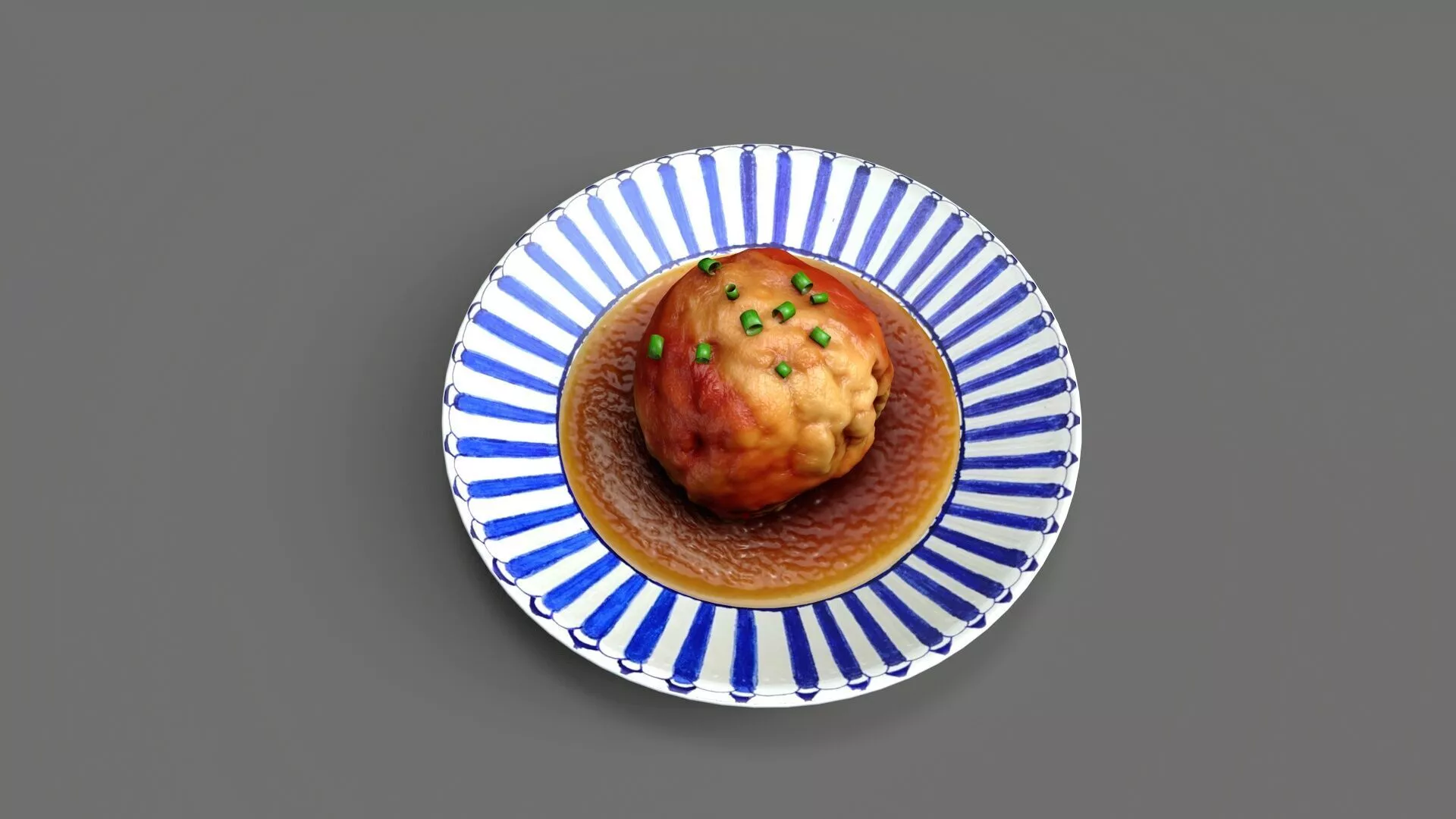 Asia food Braised pork ball Low-poly 3D model