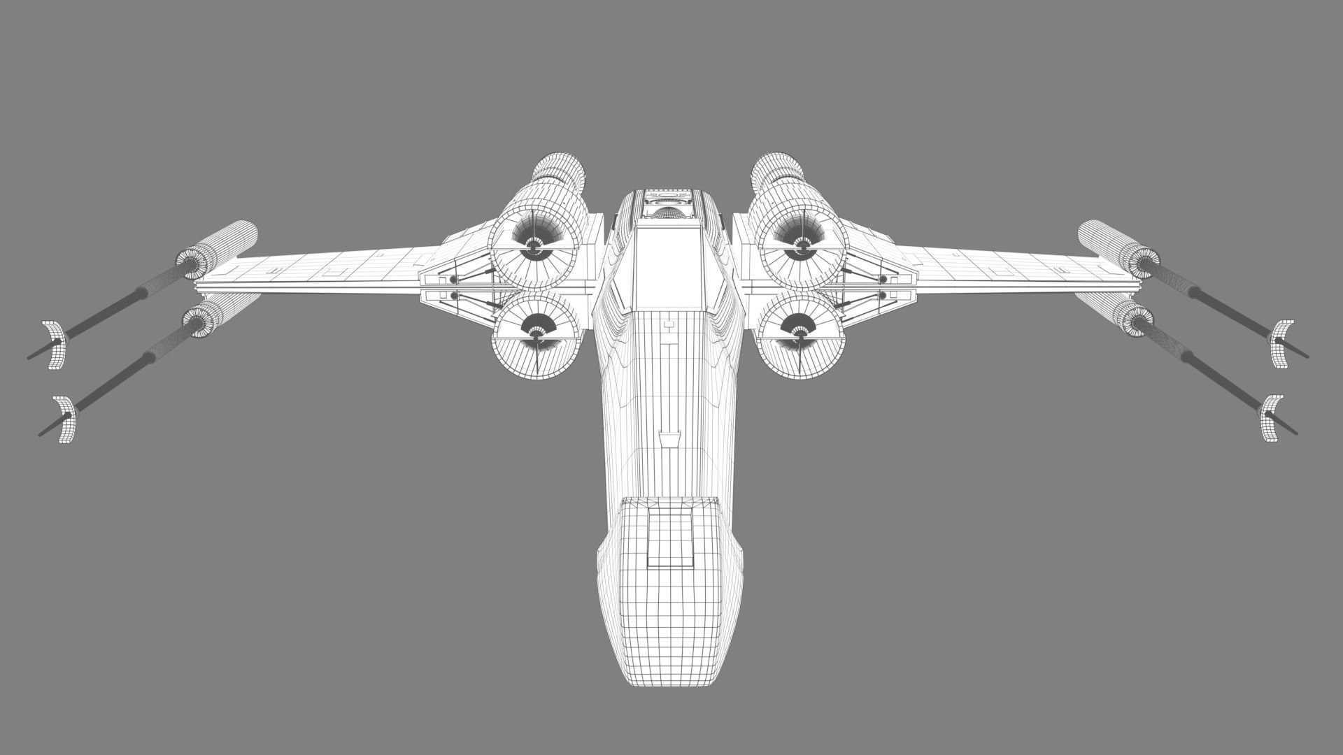 X-wing Starfighter 3D model_9