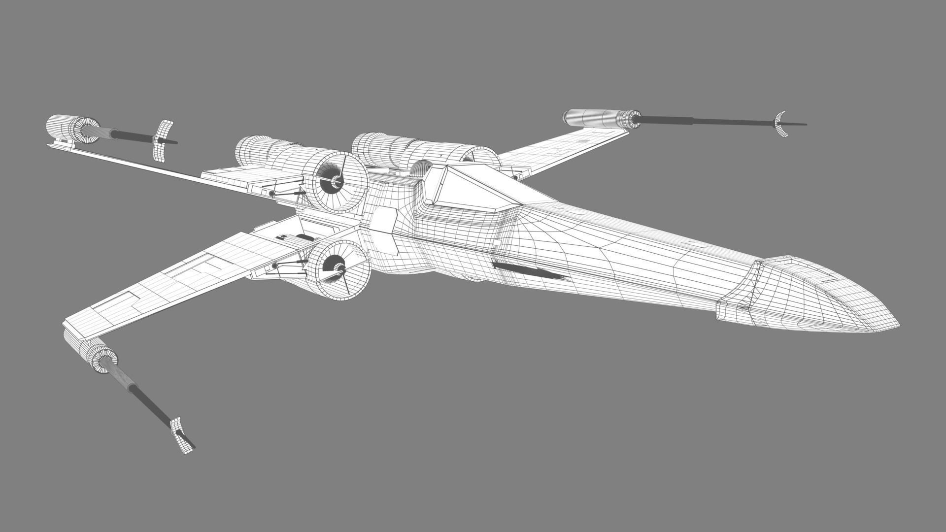 X-wing Starfighter 3D model_7