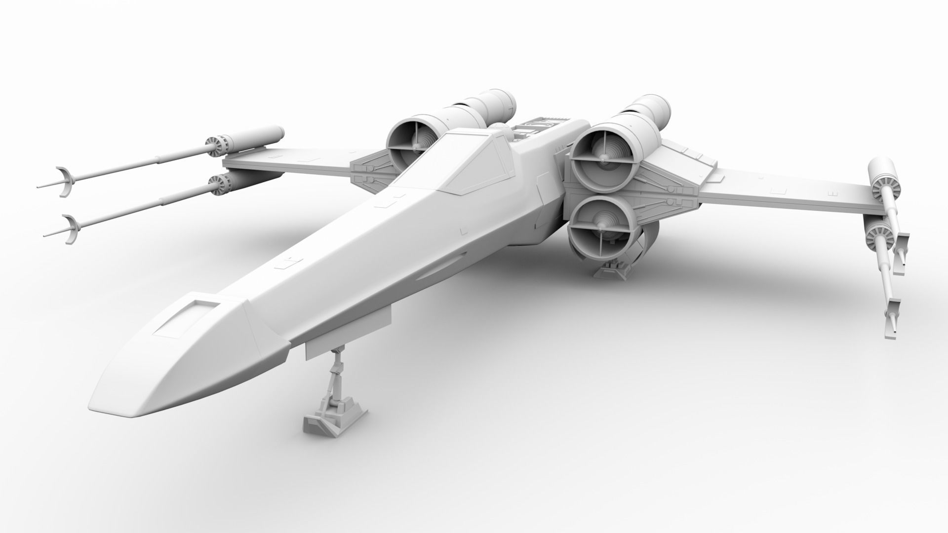 X-wing Starfighter 3D model_0