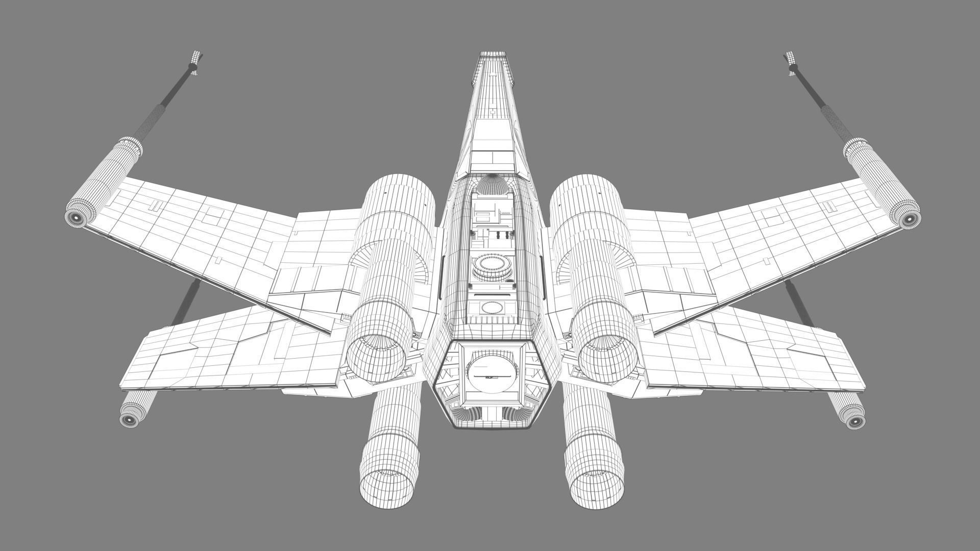 X-wing Starfighter 3D model_8
