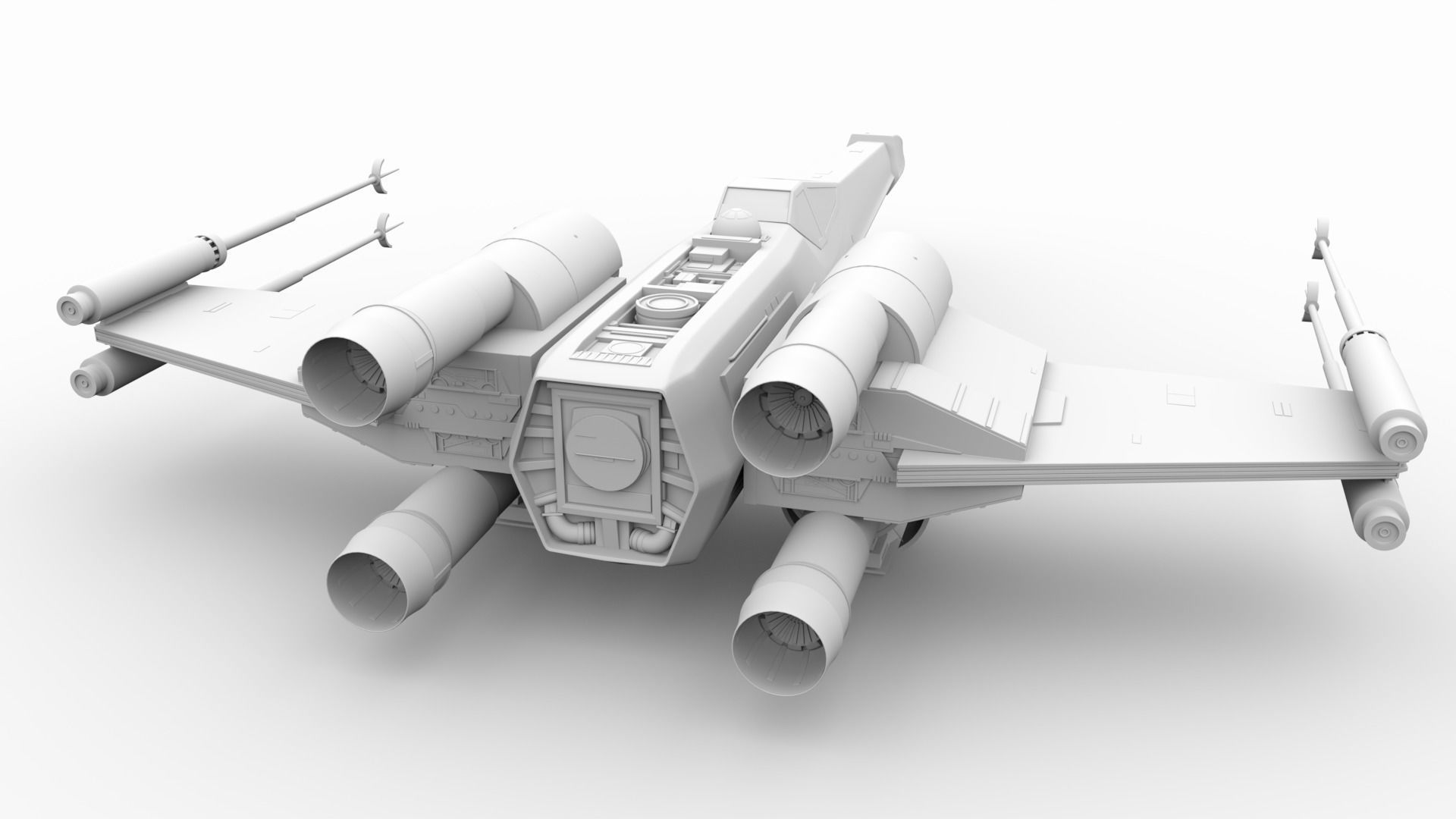 X-wing Starfighter 3D model_2