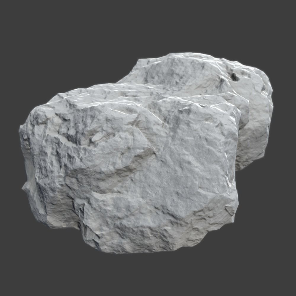 Rene Stone Low-poly 3D model_5