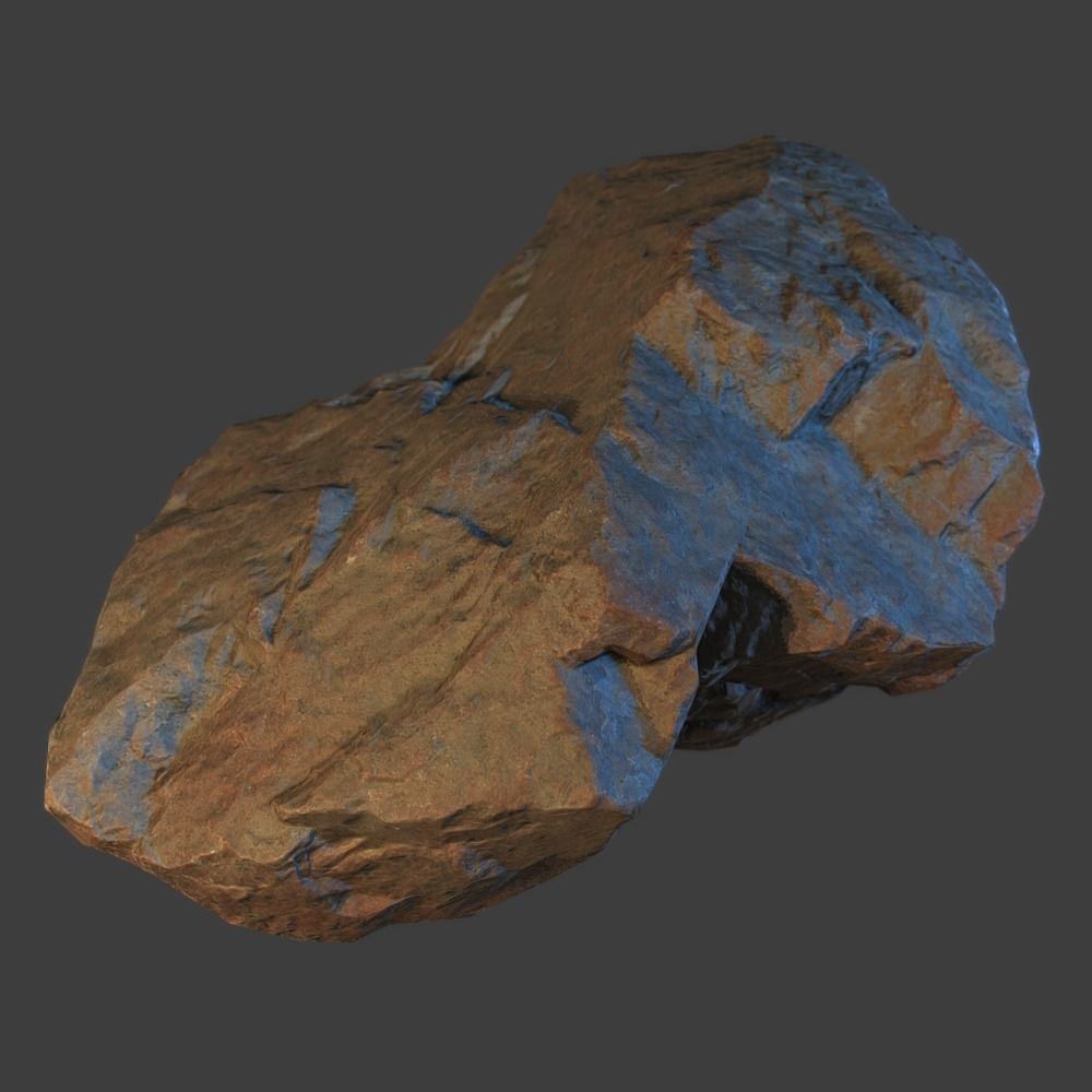 Rene Stone Low-poly 3D model_1