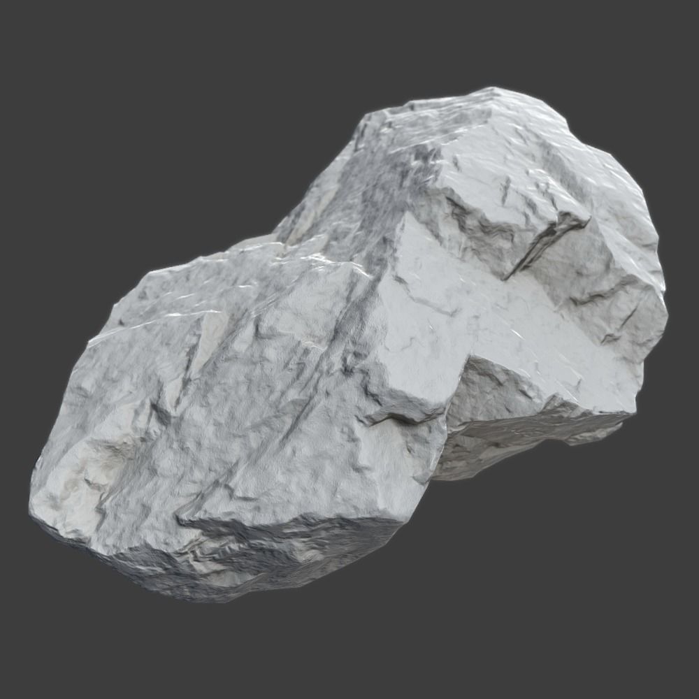 Rene Stone Low-poly 3D model_2