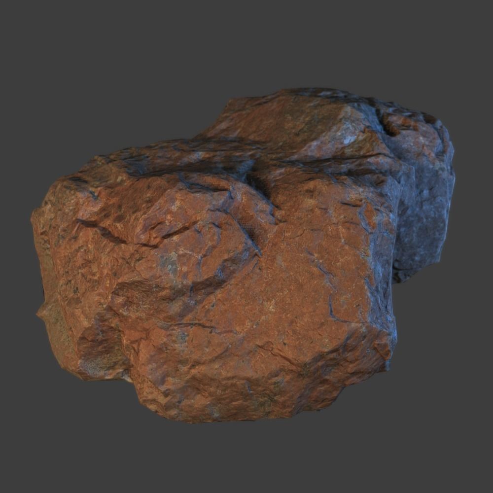 Rene Stone Low-poly 3D model_4