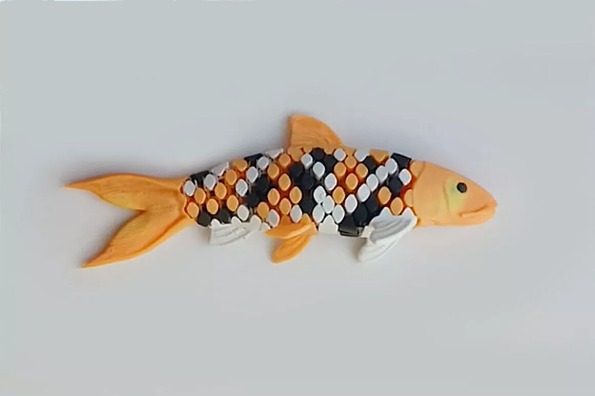 Articulated Flexi Koi Fish Japanese-Inspired 3D Printable Model 3D print model