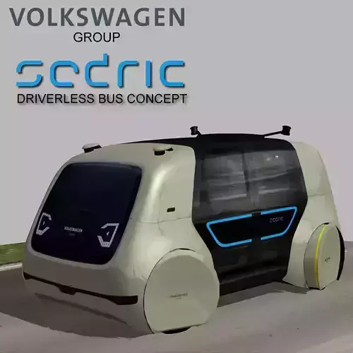 Volkswagen Sedric Driverless car concept Low-poly 3D model