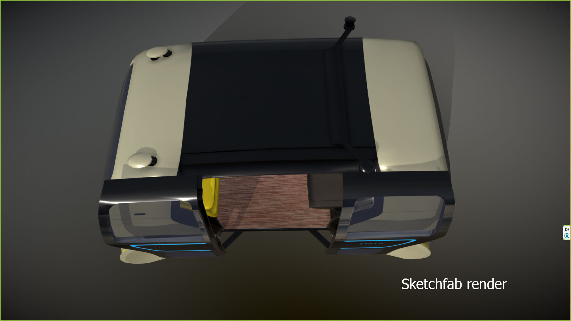 Volkswagen Sedric Driverless car concept Low-poly 3D model_3