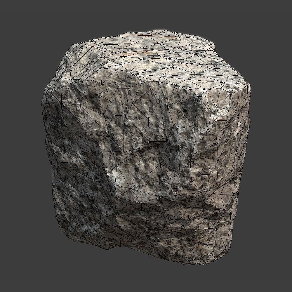 Pavement Stone Low-poly 3D model_9