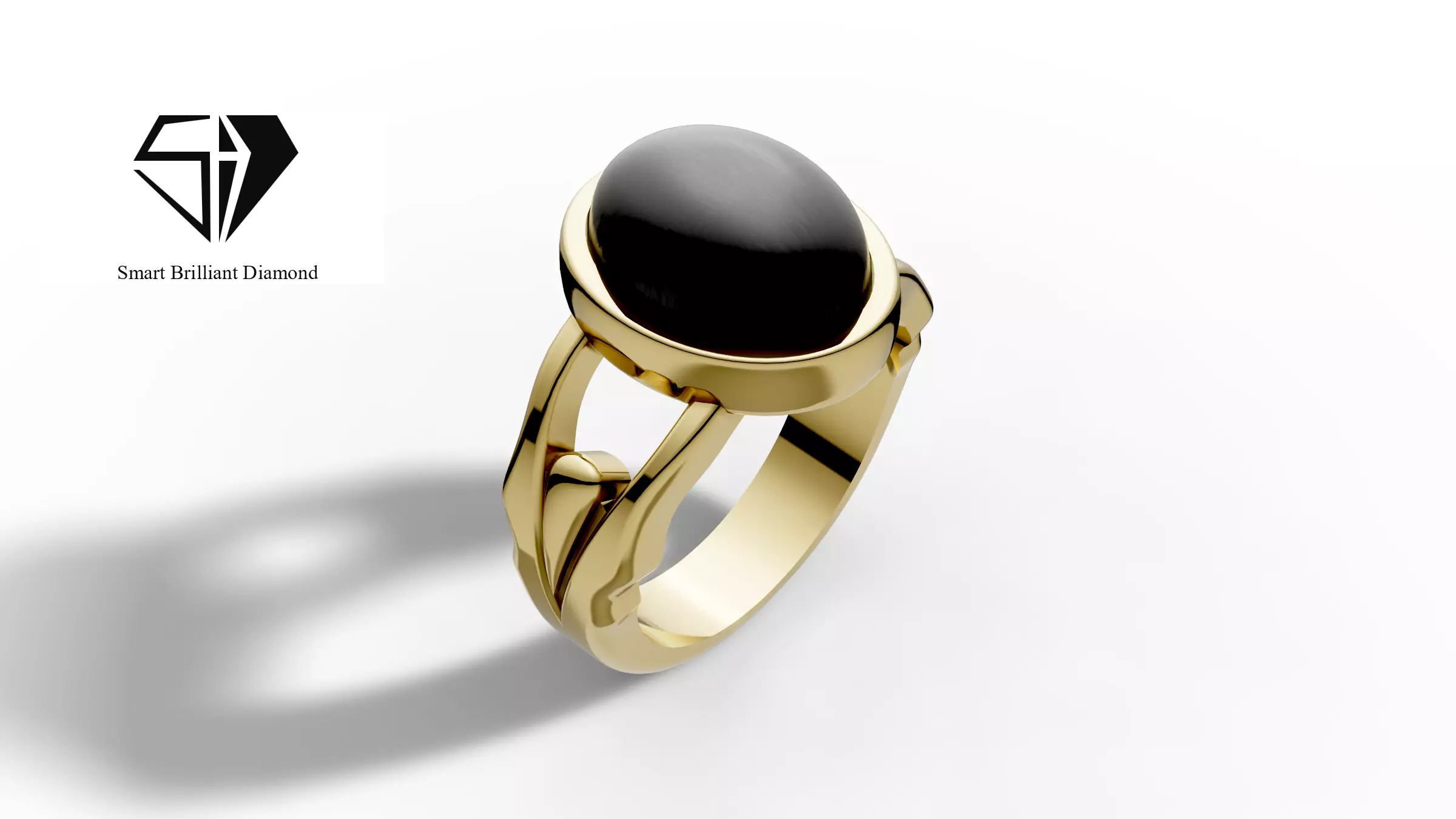 Royal Onyx Signet Ring Ready to Manufacture CAD File mr0387 3D print model
