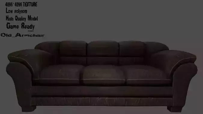 Armchair leather couch